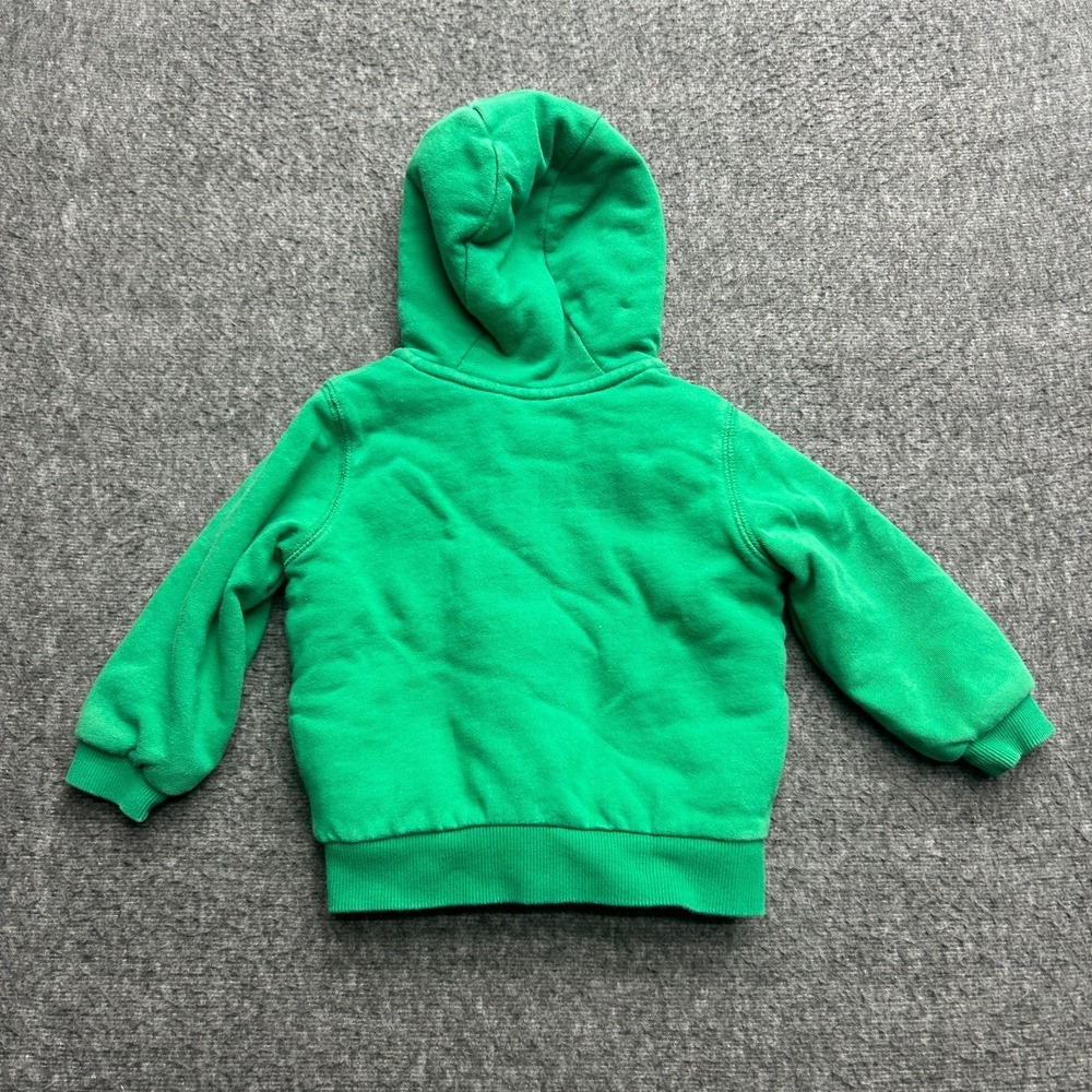 Baby Boden Hoodie Green Raccoon Fox Applique Kids Size 9-12M‎ Full Zip Boys - Picture 7 of 7
